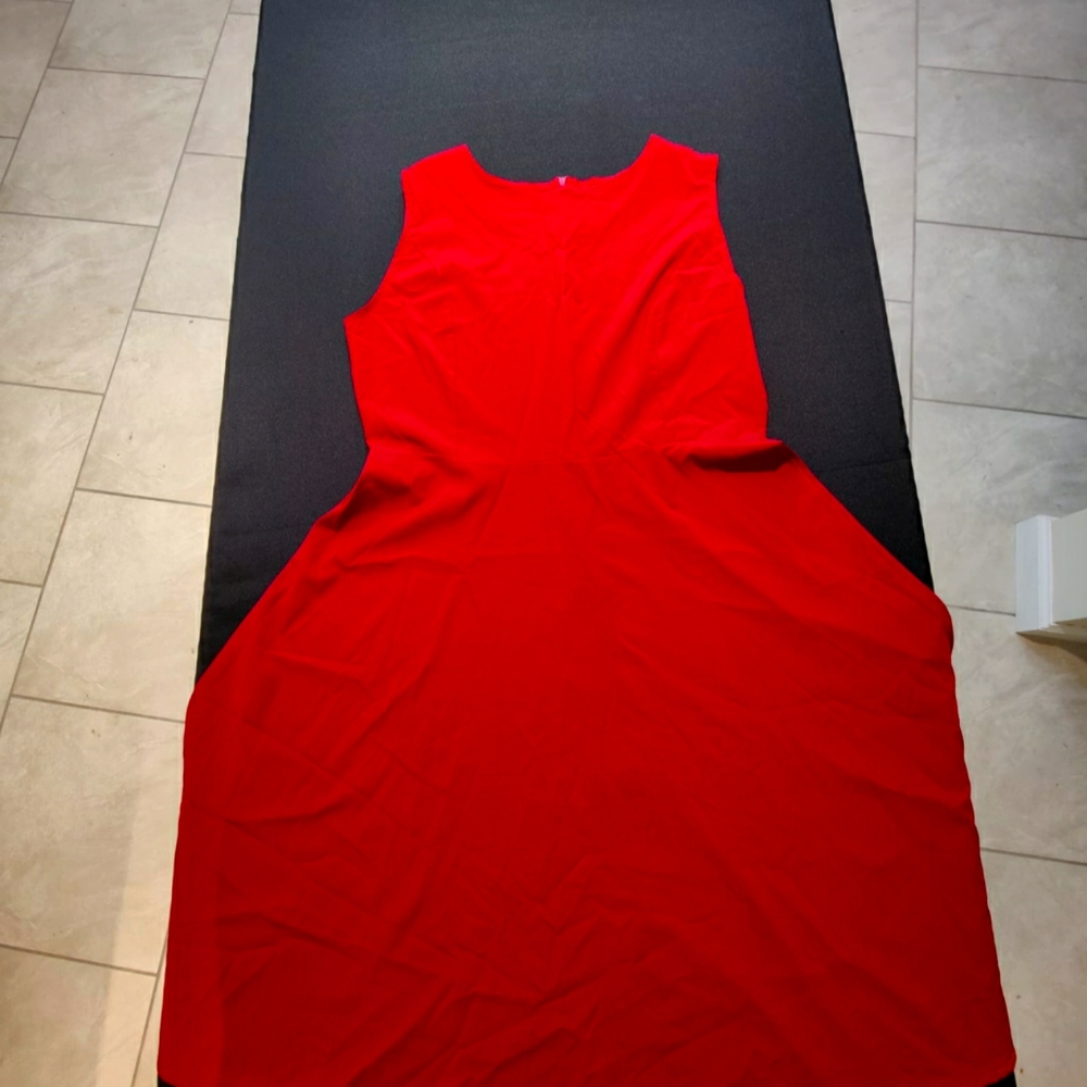 Fit and flare red dress